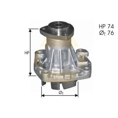 Napa NWP1083 Water Pump, engine cooling - 1
