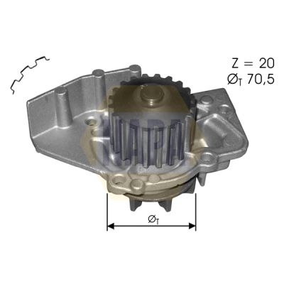 Napa NWP1136 Water Pump, engine cooling - 1