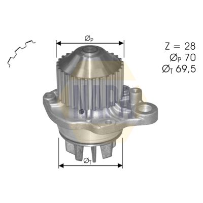 Napa NWP1137 Water Pump, engine cooling - 1