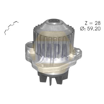 Napa NWP1139 Water Pump, engine cooling - 1