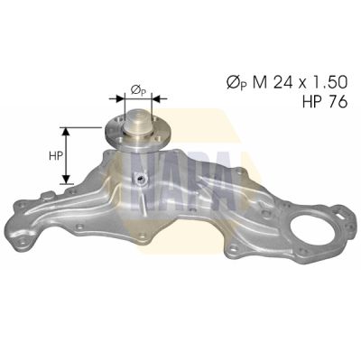 Napa NWP1180 Water Pump, engine cooling - 1