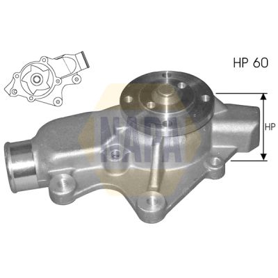Napa NWP1271 Water Pump, engine cooling - 1