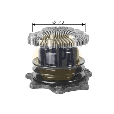 Napa NWP1378 Water Pump, engine cooling - 1
