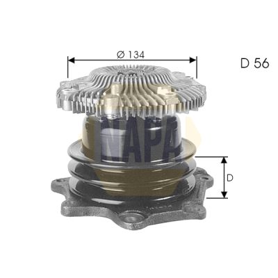 Napa NWP1379 Water Pump, engine cooling - 1