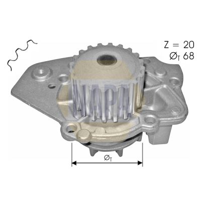 Napa NWP1387 Water Pump, engine cooling - 1