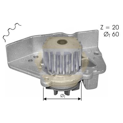 Napa NWP1391 Water Pump, engine cooling - 1