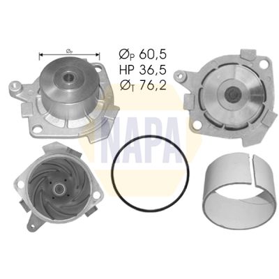 Napa NWP1487 Water Pump, engine cooling - 1