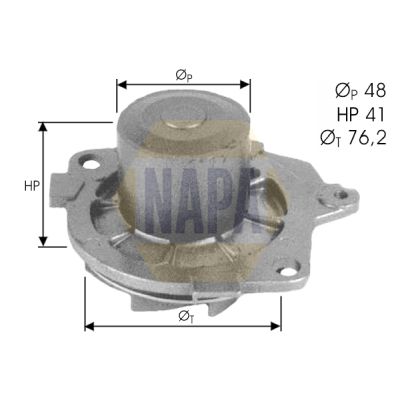 Napa NWP1499 Water Pump, engine cooling - 1