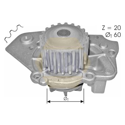 Napa NWP1503 Water Pump, engine cooling - 1