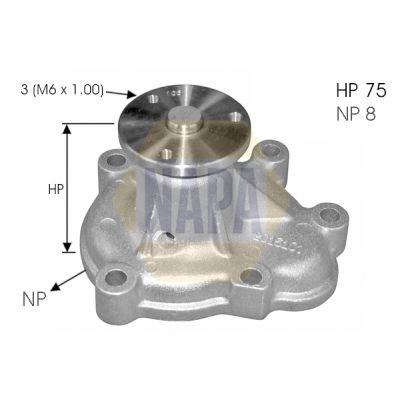 Napa NWP1542 Water Pump, engine cooling - 1