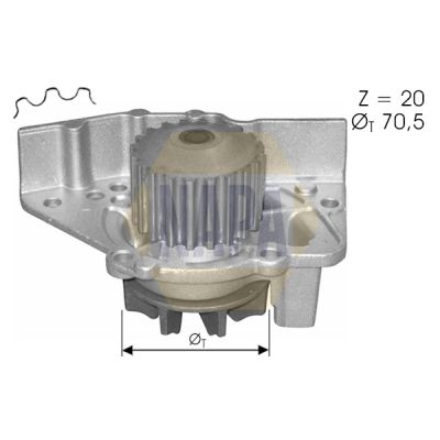 Napa NWP1545 Water Pump, engine cooling - 1