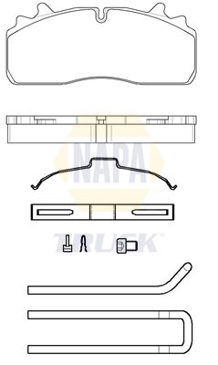 Napa Truck NTBP292841K Brake Pad Set, disc brake - 1