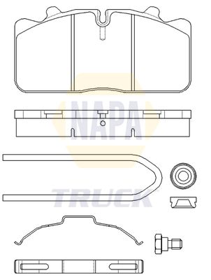 Napa Truck NTBP292851K Brake Pad Set, disc brake - 1