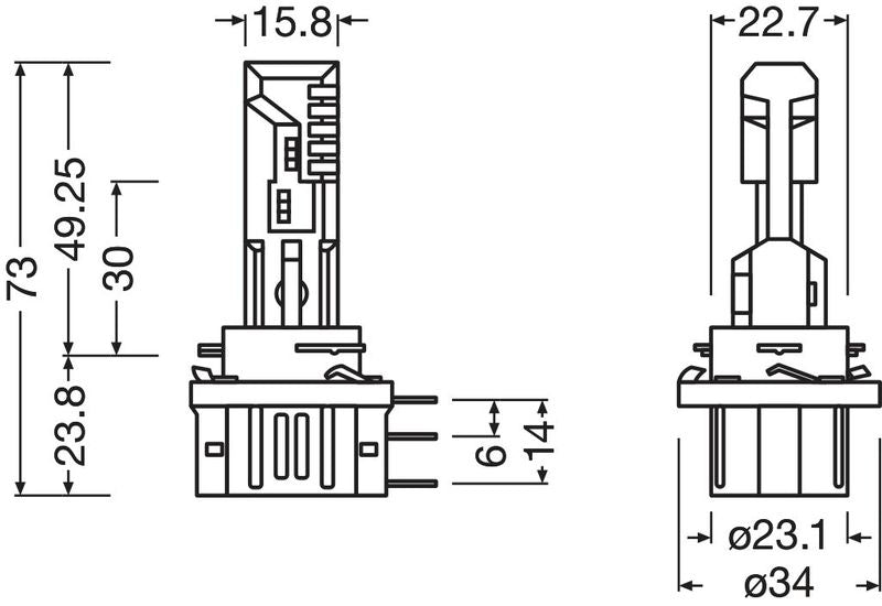 Osram 64176DWESY-2HB Bulb, high beam headlight - 3