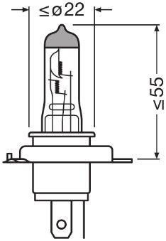 Osram 64196TSP Bulb, high beam headlight - 3