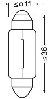 Osram 6423B Bulb, licence plate light - 2