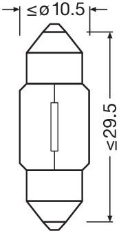 Osram 6438-2BL Bulb, interior light - 3