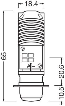 Osram 7335DWESY-01B Bulb, high beam headlight - 3