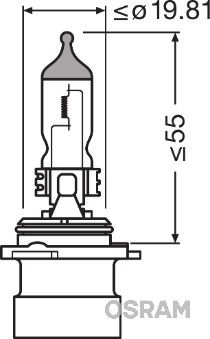 Osram 9006XS Bulb, high beam headlight - 3