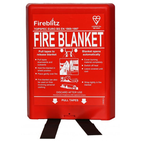 Fire Blanket in Hard Case - 1.2 x 1.2m