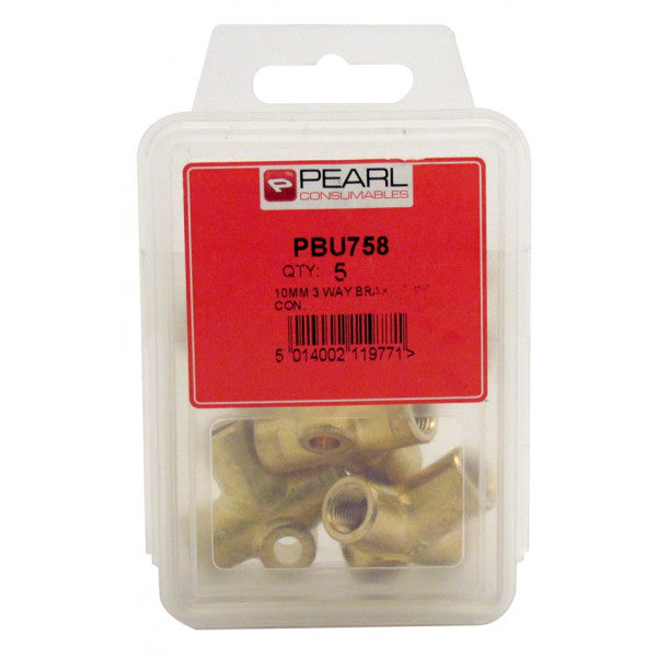 Brake Pipe Tube Nuts - 3 Way Connectors - Pack Of 5