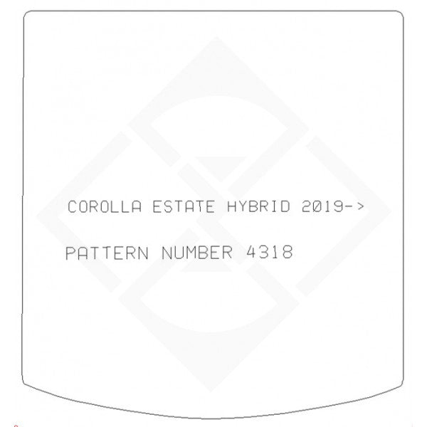 PMA Rubber Tailored Boot Mat - Toyota Corolla Estate Hybrid Boot Mat 2019-> - Non-Returnable