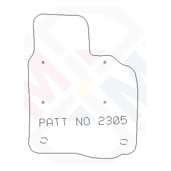 PMA Standard Tailored Car Mat - VW Golf 5 (& Tdi) 04 To 07 Oval Clips With Metal H/Pad Driver Mat Only - Non-Returnable