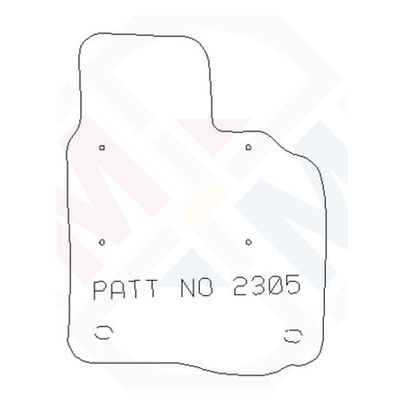 PMA Standard Tailored Car Mat - VW Golf 5 (& Tdi) 04 To 07 Oval Clips With Metal H/Pad Driver Mat Only - Non-Returnable