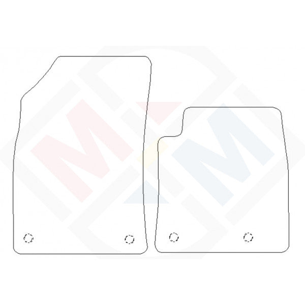 PMA Rubber Tailored Car Mat - Vauxhall Crossland 2017> Driver And Passenger Mat Only - Non-Returnable