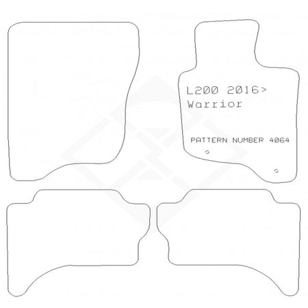 PMA Standard Tailored Car Mat - Mitsubishi L200 Double Cab 2015-2019 Warrior Model - Non-Returnable