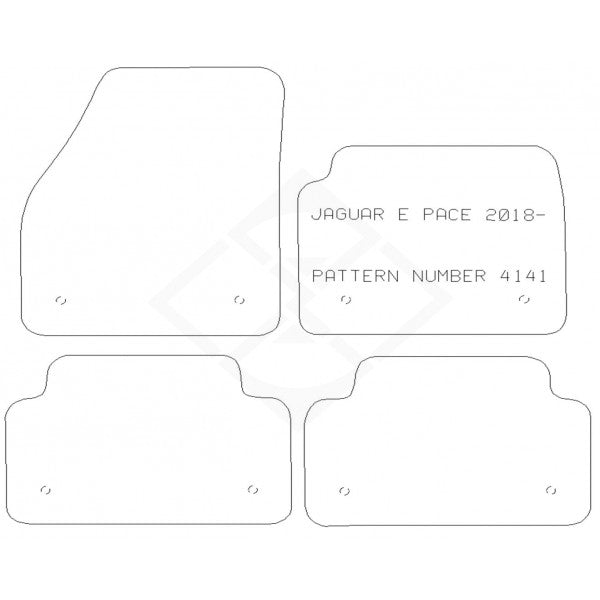 PMA Standard Tailored Car Mat - Jaguar E Pace 2018-2021 - Non-Returnable
