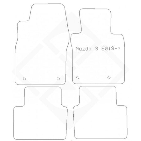PMA Standard Tailored Car Mat - Mazda 3 2019- - Non-Returnable