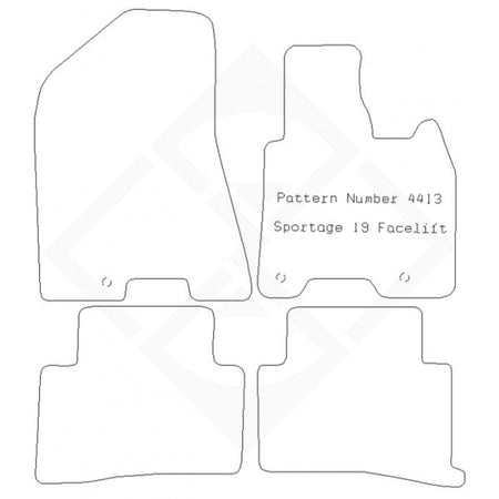 PMA Standard Tailored Car Mat - Kia Sportage 2019-2021 Facelift Model - Non-Returnable