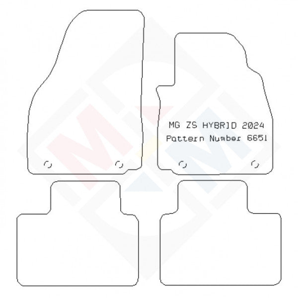 PMA Rubber Tailored Car Mat - Mg Zs Hybrid 2024- - Non-Returnable