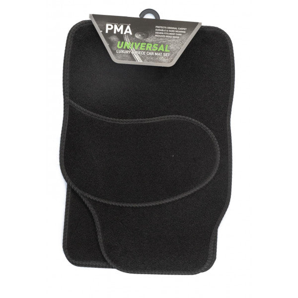 Universal Luxury Car Mat Set - 4 Piece Black