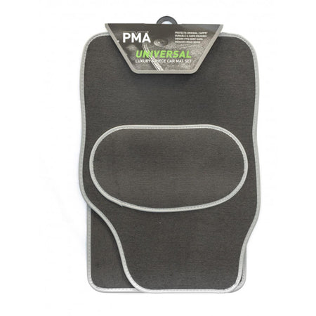 Universal Luxury Car Mat Set - 4 Piece Grey