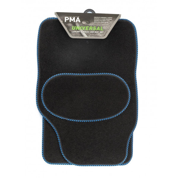 Universal Venice Car Mat Set - 4 Piece with Blue S Binding