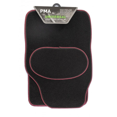 Universal Venice Car Mat Set - 4 Piece with Red S Binding