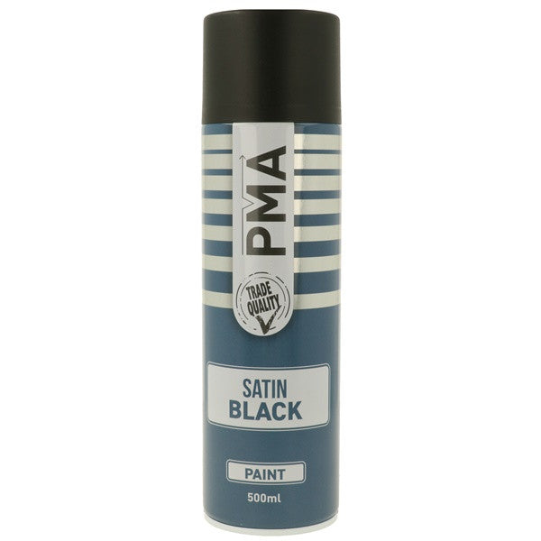 Satin Black Paint Aerosol 500ml