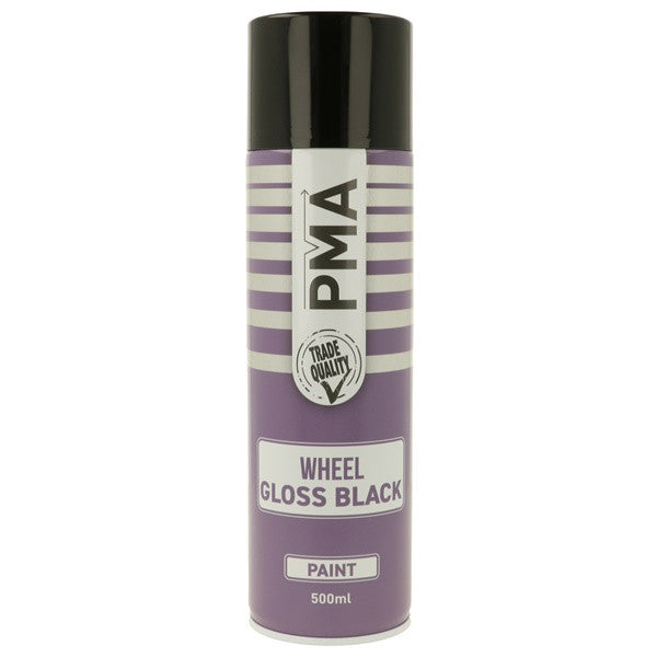 Wheel Paint Gloss Black Aerosol 500ml
