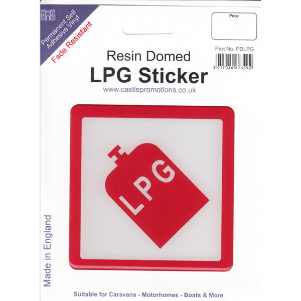 Outdoor Vinyl Sticker - LPG On Board Domed Resin Sticker
