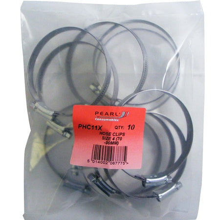 Hose Clips M/S 4 70-90mm - Pack of 10