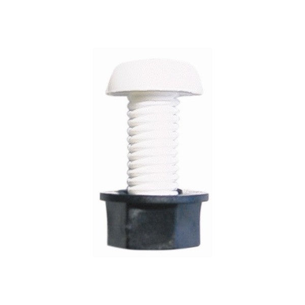 Number Plate Screws & Nuts - White - Pack of 50
