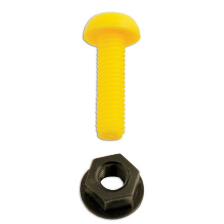 Number Plate Plastic Nut & Screw - Yellow