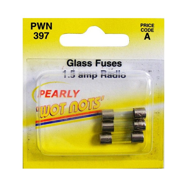 Fuses - DIN Glass - 1.5A - Pack Of 3