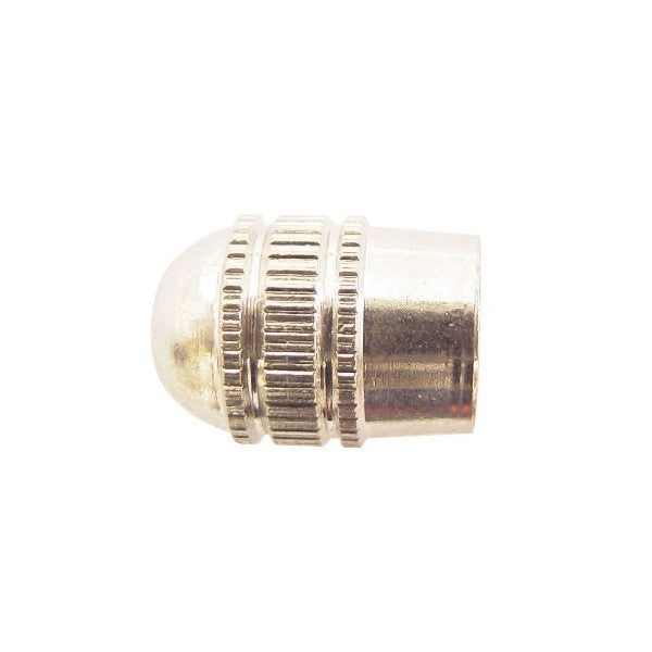 Car Dust Caps - Chrome Metal - Pack Of 4