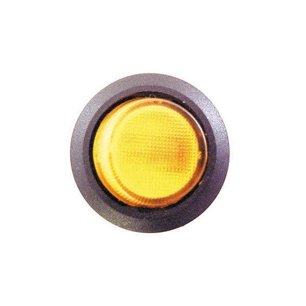 Mini Round Switch - Amber Illuminated
