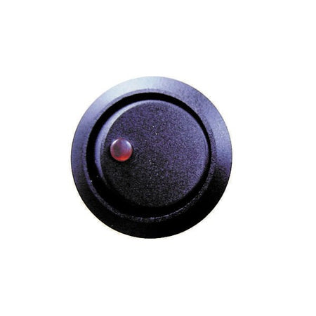 On/Off Round Red Spot Switch - Red Illuminated
