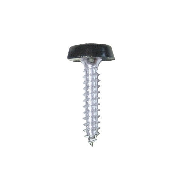 Number Plate Plastic Top Screw - Black - Pack Of 2