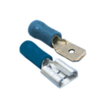 Wiring Connectors - Blue - Male/Female Slide-On - 6.3mm - Pack of 15